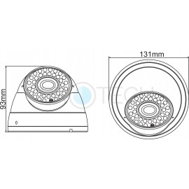 Caméra IP-HD Dôme Infrarouge 2,4 MP