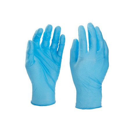 Boîte de 100 gants - Bleu Résistants et Multi-usages Petite OneProtek Gants nitrile jetables Protection contre les produits chimiques Sans latex Taille S